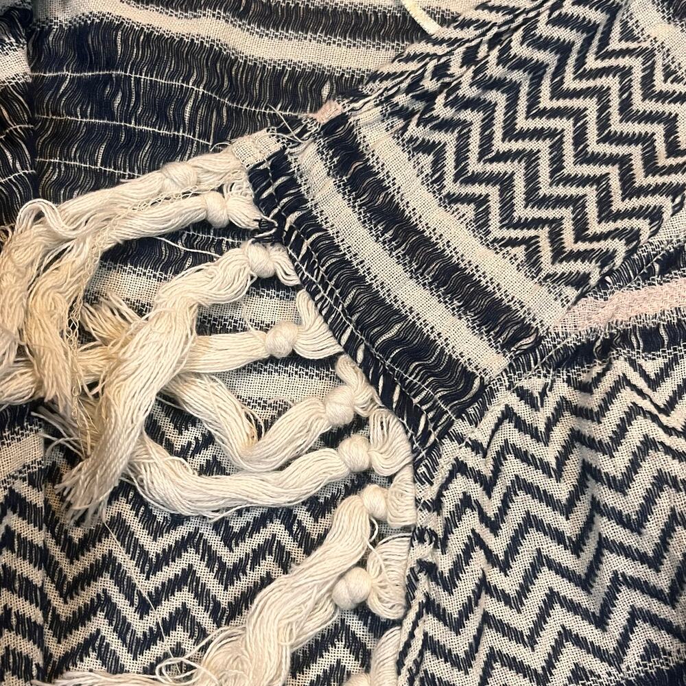 Ruff Hewn‎ Women's XL Poncho Boho Cottage Cozy Artsy Multicolor Striped